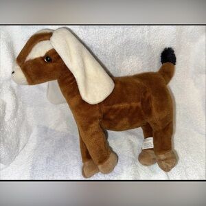 Fiesta Toys Nubian Goat 12" Stuffed Animal Plush Toy Farmhouse Cute Bendable Leg